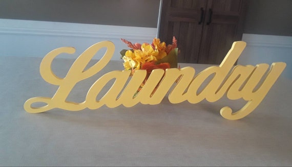Wood Laundry Room Sign | Cursive Laundry Sign | Script Laundry Sign | Farmhouse Style Laundry Sign | Wood Laundry Sign