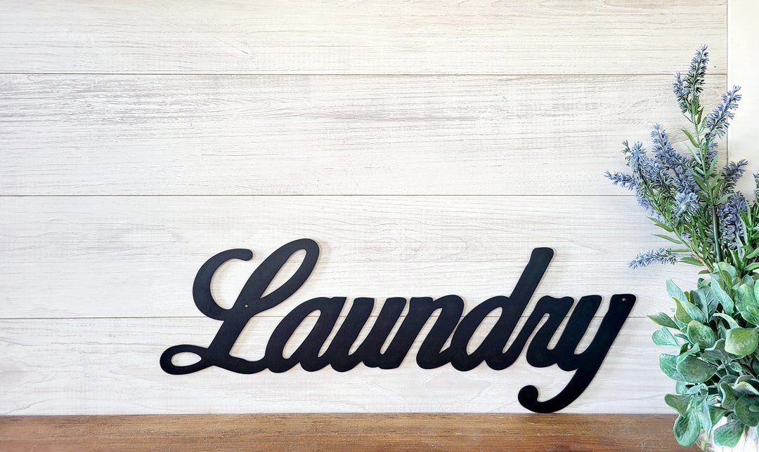 Laundry Room Sign Cursive Laundry Sign Script Laundry Sign Farmhouse