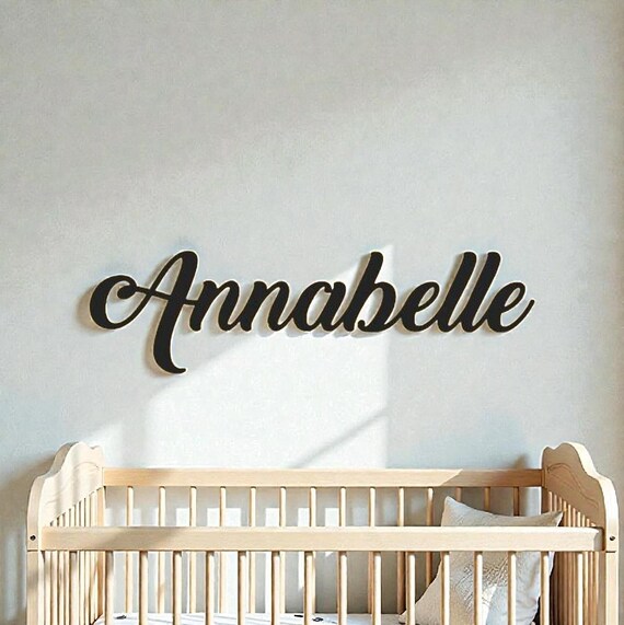 Custom Metal Baby Name Sign, Nursery Wall Decor