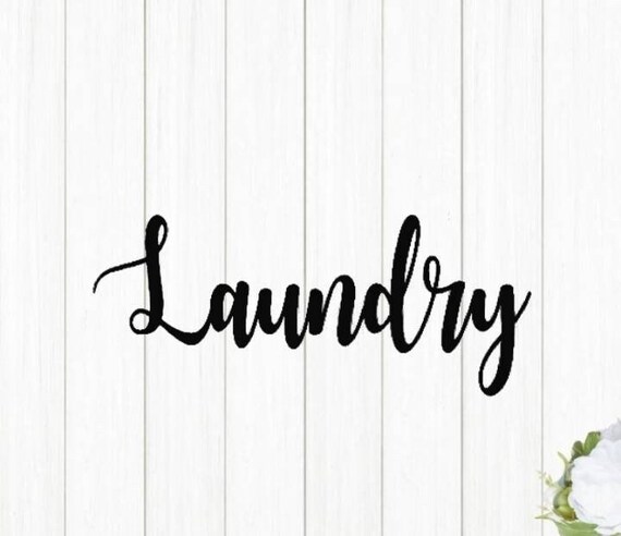 Laundry room sign | cursive laundry sign | script laundry sign | farmhouse style laundry sign | metal laundry sign |modern home decor