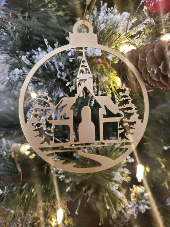 Nativity Scene Ornament | Church Scene Ornament | Christmas Ornament Set | Religious Christmas Decor