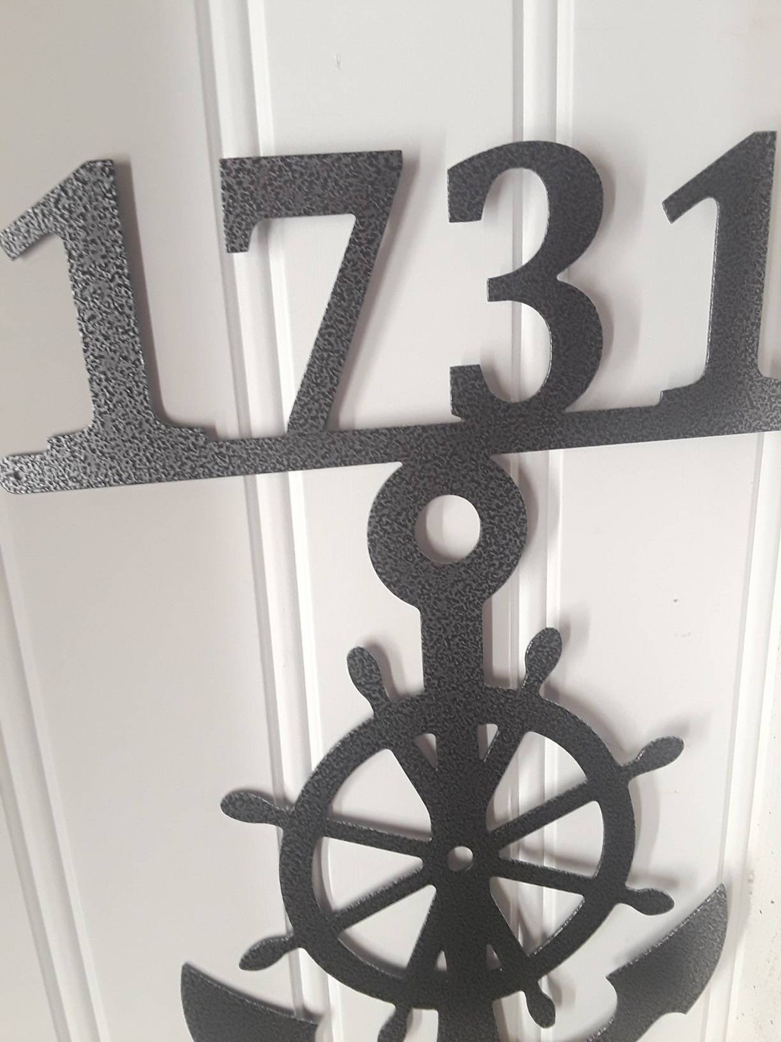 Anchor Address Sign Nautical House Numbers Steel Lake Ocean Etsy