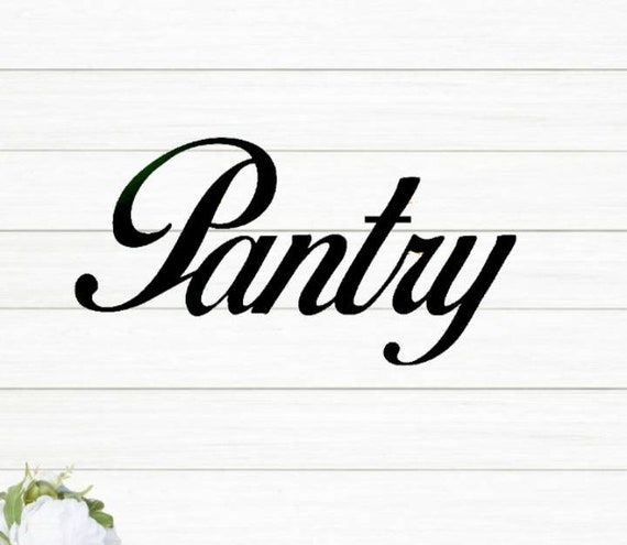 Pantry Sign | Metal Pantry Sign |Cursive Pantry Sign | Farmhouse Style Kitchen Sign |  Kitchen Decor | Script Word sign