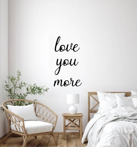 Love you more sign 3 separate words love you more words rustic script word art sign farmhouse decor family photo wall collage