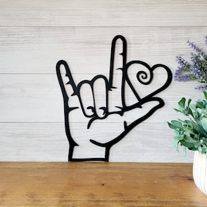 Asl i love you ornament | i love you sign | american sign language ornament | asl christmas gift | stocking stuffer