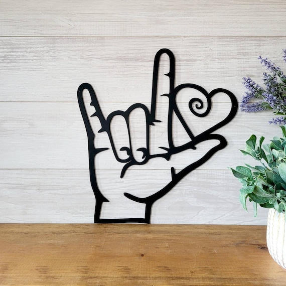 Asl i love you ornament | i love you sign | american sign language ornament | asl christmas gift | stocking stuffer