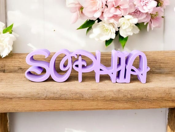 Freestanding Name Sign | Personalized Name Sign | Kids Room Name Sign | 3/4  Inch Thick Name Sign | Fantasy Land Castle Font | Family Name