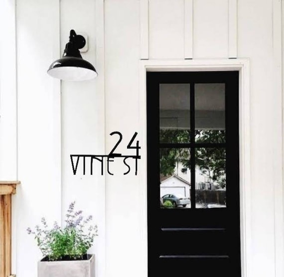 Custom Address Sign | Modern House Numbers | Street Name Sign | Metal Home Address Sign | Horizontal Address Number | Weatherproof Address