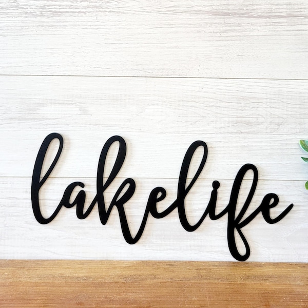Lakelife Sign | Metal Metal Lake Life Sign | Lakehouse Decor | Lakelife Sign | Lake Cabin Sign | Lake Lover Gift |Vacation Home Decor