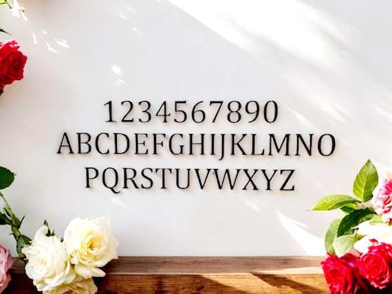 11" modern mailbox numbers | metal address numbers and letters | home address letters | street name letters | contemporary letters