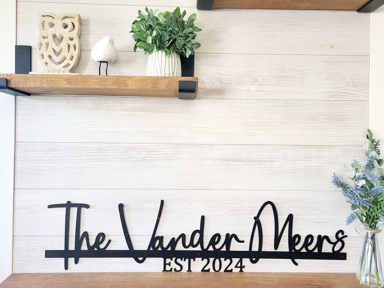 Personalized Family Name Sign | Anniversary Gift | Metal Last Name Sign ...