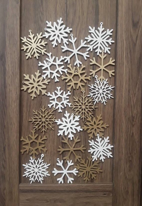 Metal snowflake ornament set | 1, 4, 6, 8 or 10 ornaments laser cut snowflake christmas ornaments snowflake sign hostess gift set
