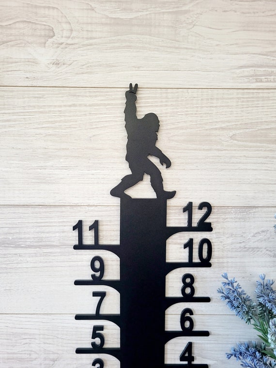 Bigfoot snow gauge | big foot snow meter | sasquatch measure snowfall | yeti snow depth meter | winter yard decor | outdoor art winter decor