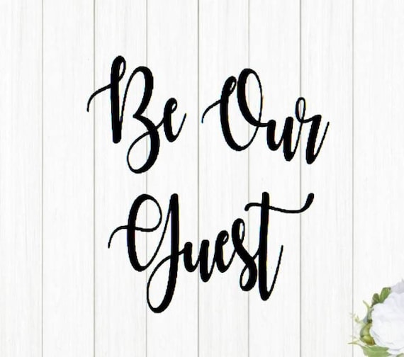 Be our guest metal signs set of 3 cursive metal words guest bedroom decor guest room bed and breakfast sign vacation home decor