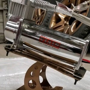 Viair compressor mount | air ride suspension bracket | custom compressor mount | custom compressor bracket | custom car show buzzz chop shop