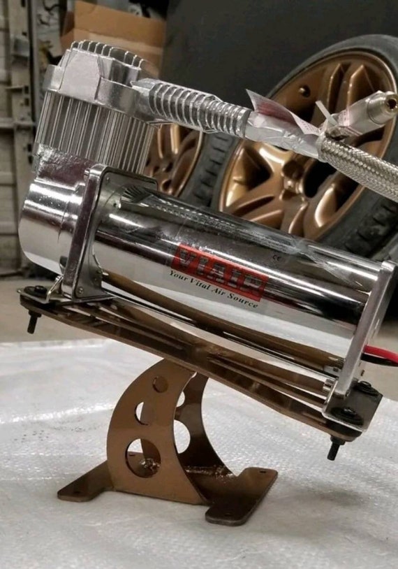 Viair compressor mount | air ride suspension bracket | custom compressor mount | custom compressor bracket | custom car show buzzz chop shop