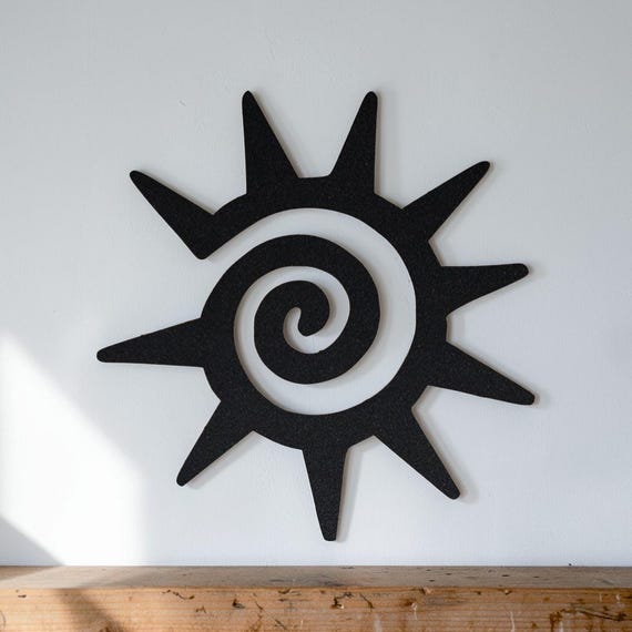 Kokepelli sun sign | Metal sun wall art | southwest style sun door hanger | outdoor patio porch decor | outdoor decoration | sun home decor