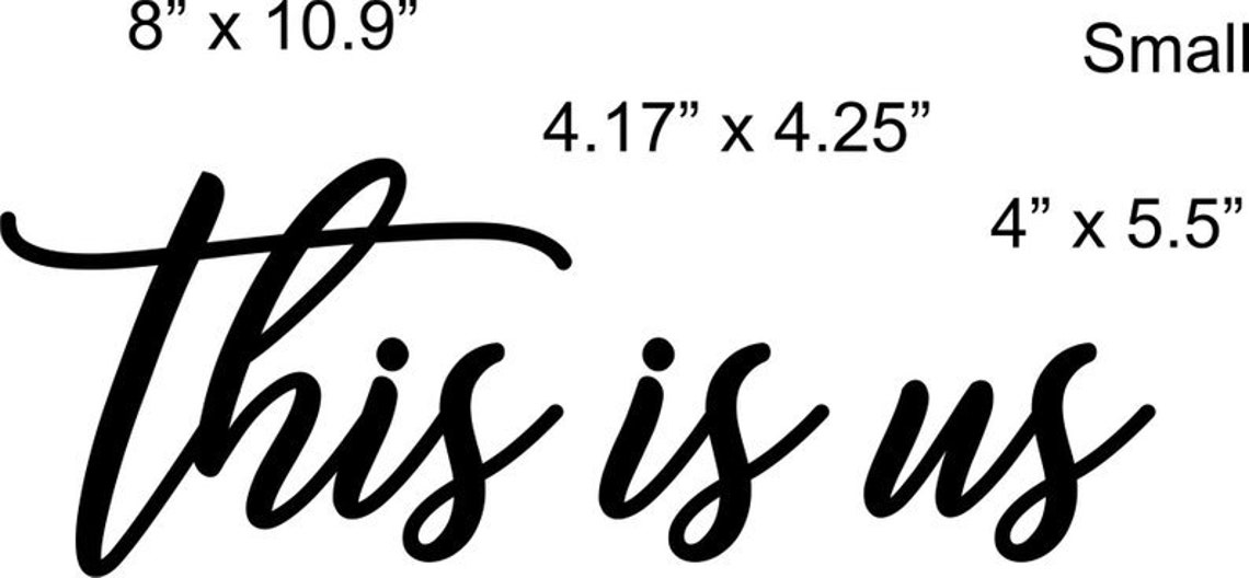 This is Us Sign Cursive Metal Word Cutouts This is Us Sign Etsy