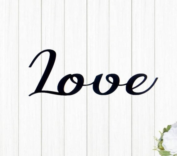 Love metal sign | love sign | love metal word | cursive love  |metal love home sign | rustic word art sign | metal wall art | word sign