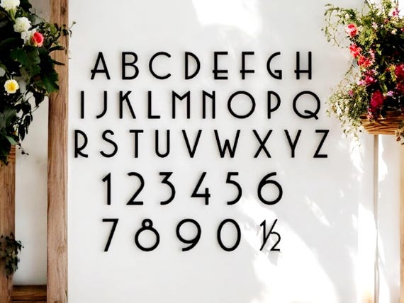12" Modern Mailbox Numbers | Metal Address Numbers and Letters | Home Address Letters | Street Name Letters | Contemporary Letters