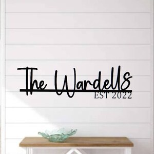Personalized Family Name Sign | Anniversary Gift | Metal Last Name Sign ...
