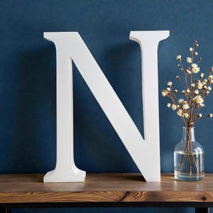 Freestanding Monogram Letter Sign | Family Initial Sign | Personalized Name Sign | 3/4 Inch Thick Last Name Letter | Fireplace Mantle Sign