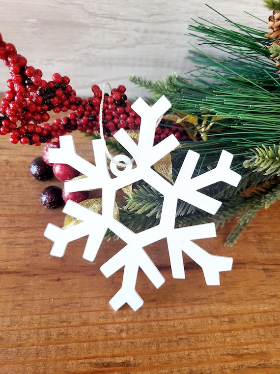 Metal snowflake ornament sets | laser cut snowflakes ornament | christmas ornaments | snowflake sign | stocking stuffer | teacher gift