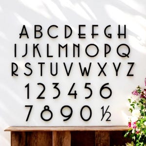 3 inch modern mailbox numbers | metal address numbers and letters | home address letters | street name letters | contemporary letters