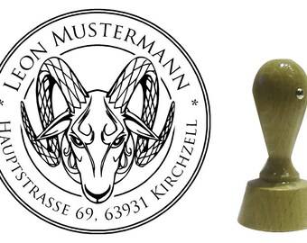 Motivstempel Sternkreiszeichen Astrologie Vintage Antik Holz Stempel stamp
