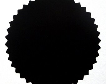 250 selbstklebende Siegelmarken Haftetiketten Prägeetiketten schwarz Ø 56 mm - für Prägezangen