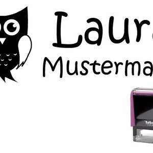 Name Stamp Owl 47 x 18 mm Stamp Machine Trodat