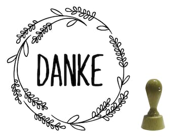 Stempel Holzstempel Danke - Ranke einfach