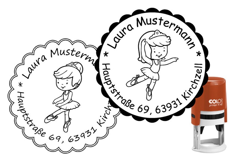 Address Stamp ballerina Stamp Colop 40 mm