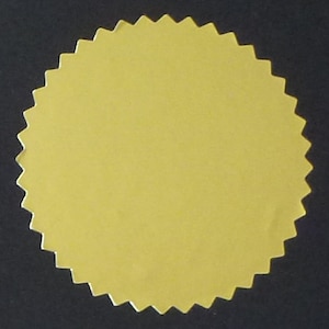 50 selbstklebende Siegelmarken Haftetiketten Prägeetiketten goldfarben Ø 56 mm - für Prägezangen