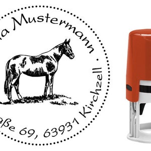 Address stamp, Colop horse 40 mm image 1