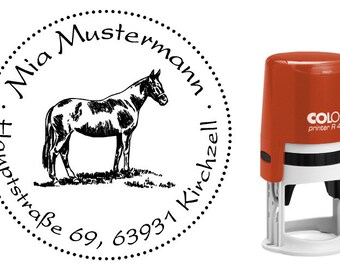 Adressstempel Stempel, Colop Pferd  40mm