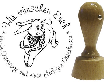 Stempel Ostern Ostergrüße Osterhase 50mm