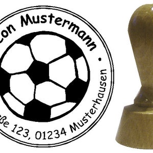 Adressstempel Fußball  Stempel 40mm