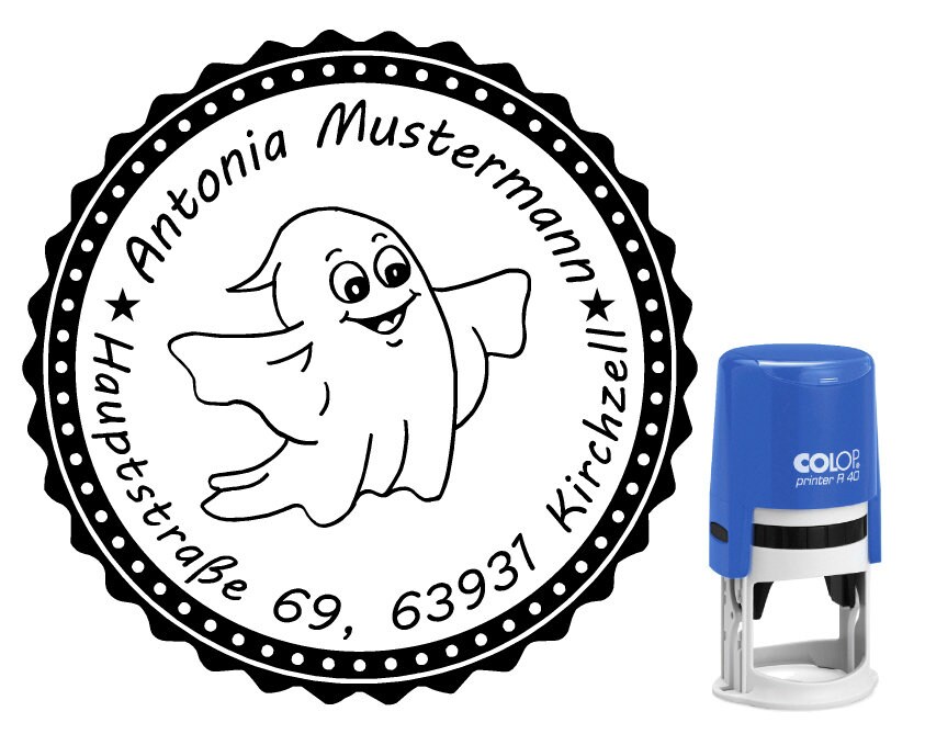 Timbre Colop Printer R 40 Noir - Tampon Rond Ø 40 Mm Avec Encre Noire, Idéal Pour Bureaux Et Écoles