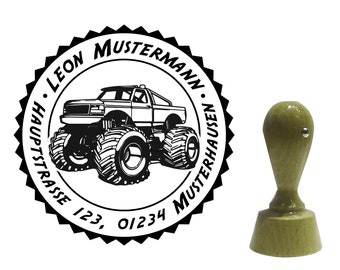 Adressstempel Monster Truck "1" Stempel 40mm