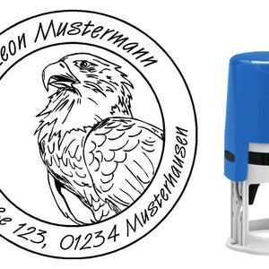 Address stamp Eagle Stamp 40 mm image 1