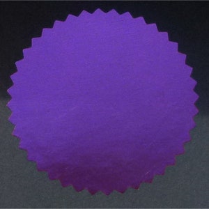 50 selbstklebende Siegelmarken Haftetiketten Prägeetiketten - violett / lila Ø 56 mm - für Prägezangen