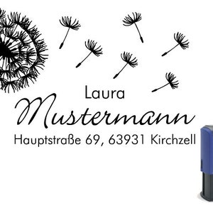 Adressstempel Stempel Pusteblume 50x30 mm