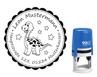 Address stamp Dino "1" Stamp 40 mm