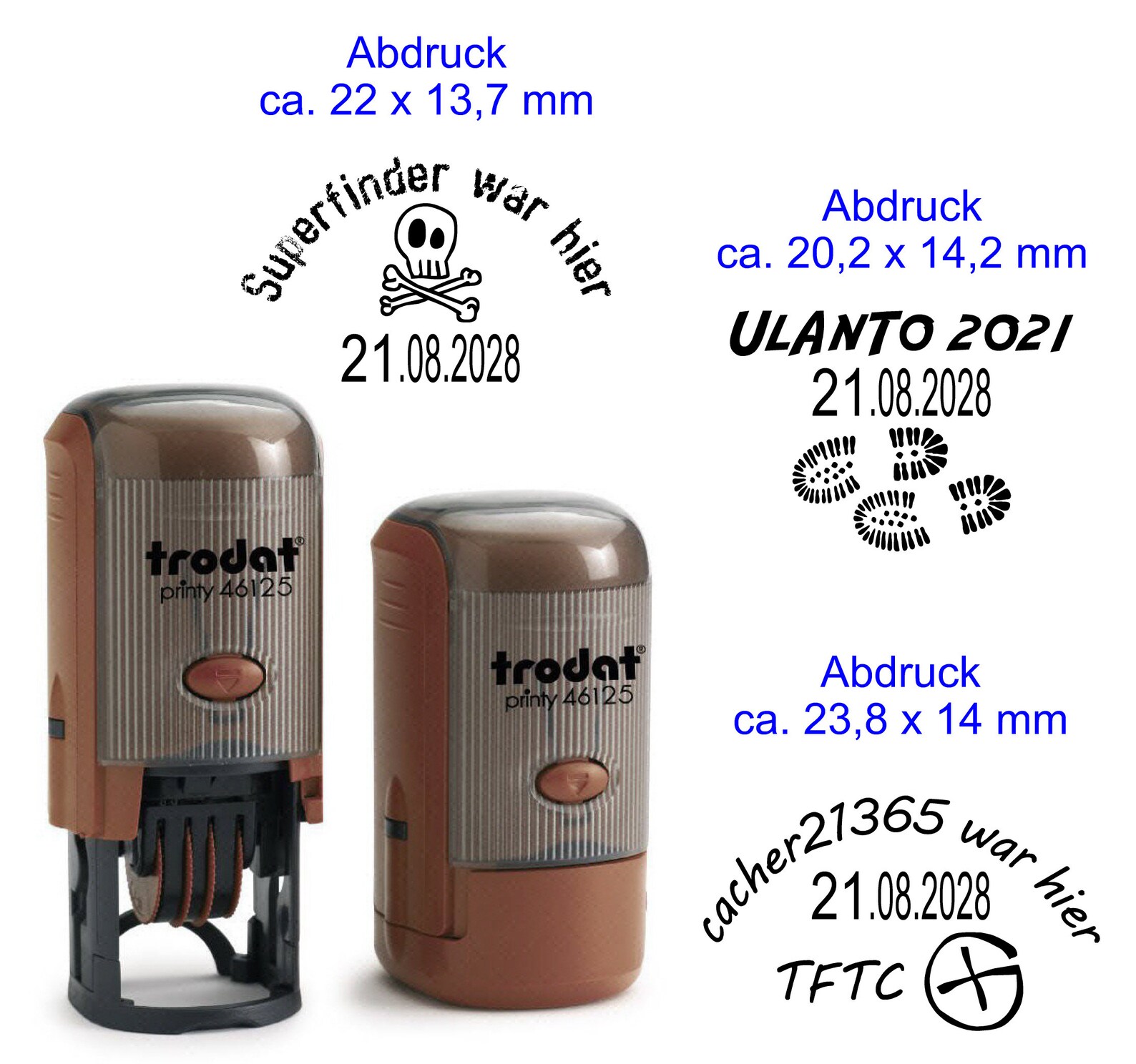 Geocaching Stamp With Date Pocket Stamp Logbook Stamp Trodat Etsy