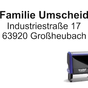 Address stamp Trodat Printy 4912 (47 x 18 mm) also with motif