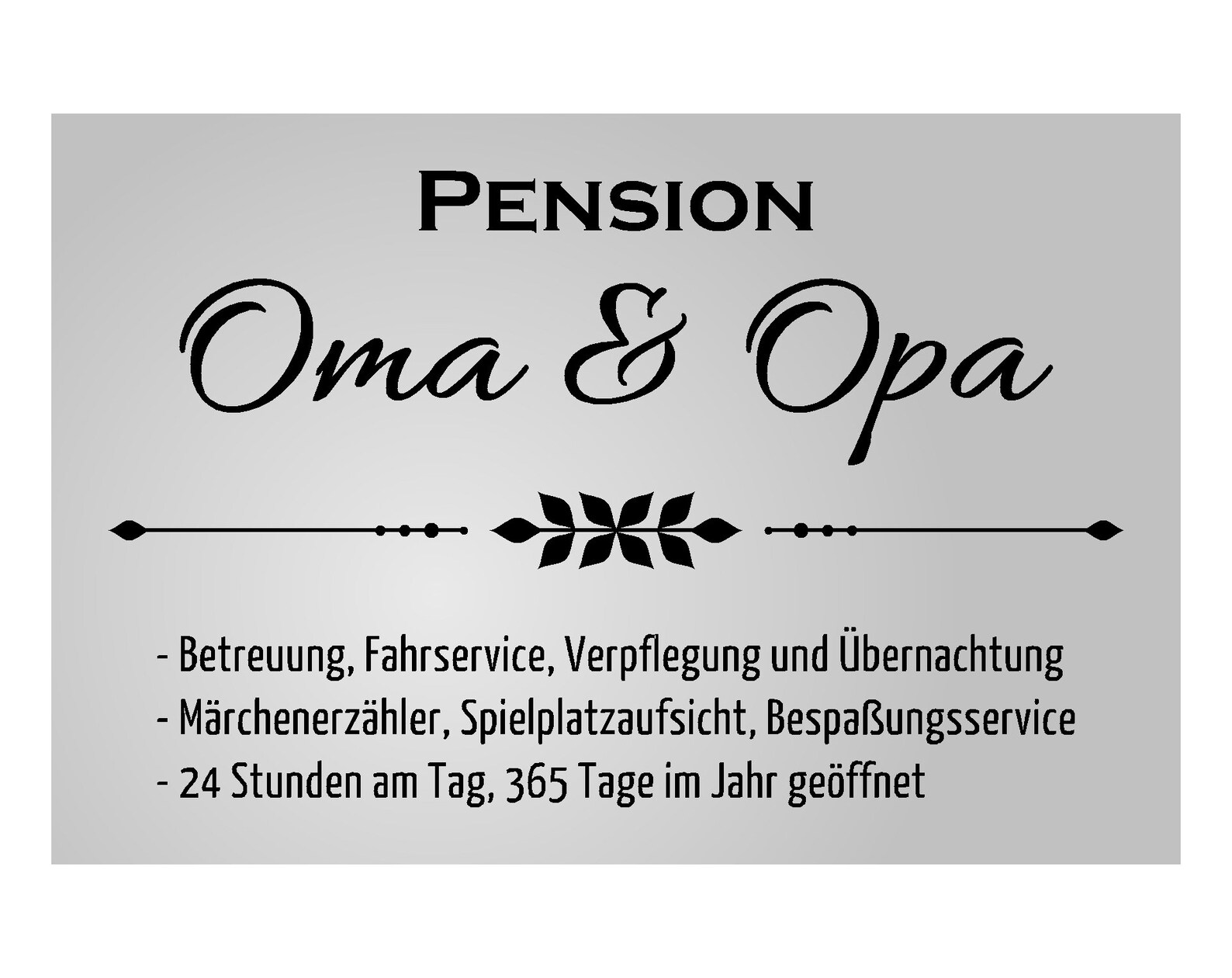 Schild Pension Oma Opa individuelle Gravur verschiedene | Etsy