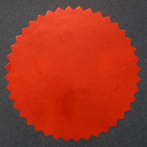50 selbstklebende Siegelmarken Haftetiketten Prägeetiketten rot Ø 56 mm - für Prägezangen
