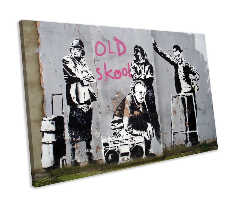 BANKSY GRAFFITI ANGEL CANVAS PICTURE PRINT WALL ART LANDSCAPE HOME DECOR