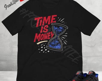 Camiseta "El tiempo es dinero" / Camiseta Jordan 4 Rare Air Match / Camiseta urbana para amantes de las zapatillas / Camiseta con gráfico urbano "Hustle Grind"
